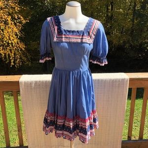 Vintage Calico House Square Dancing Circle Dress 6